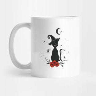Black Halloween Cat Mug